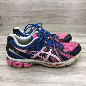 Asics Sneakers Womens 8.5 Gel Exalt Blue Pink Lace Up Mesh Shoes